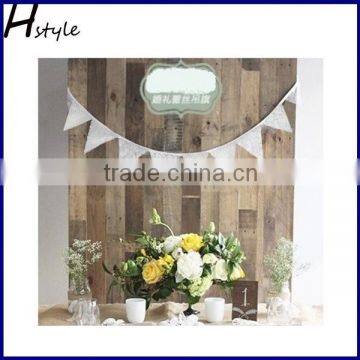 Triangle White Lace Bunting Flags PLA012