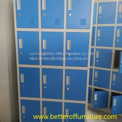 Durable Storage Furniture Gym Locker/Staff Locker/Steel Locker Blue and Gray Color 6 Door photo-3