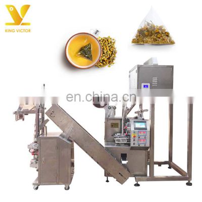 KV High Precision mixed flower tea bag/ mixed bean bag/ soup bag nylon triangle bag packing machine