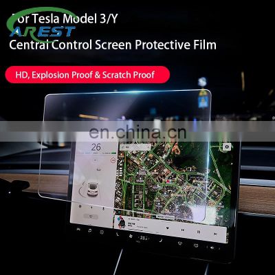 15 Inch Car Screen Protection Film Tempered Glass Car Accessories Navigation Screen Protective Film for Tesla Model 3/Y Dropship