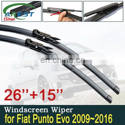 Car Wiper Blade for Fiat Punto Evo 2009~2016 2010 2011 2012 2013 2014 2015 Front Windscreen Windshield Wipers Car Accessories