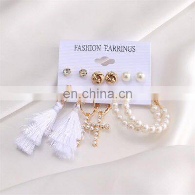 Stainless Steel Cross Personality Earrings Nine Suits