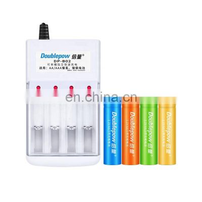 Factory price 4 slots nimh nicd aa battery charger and colorful rechargeable batteries with EU/AU/US/UK plug