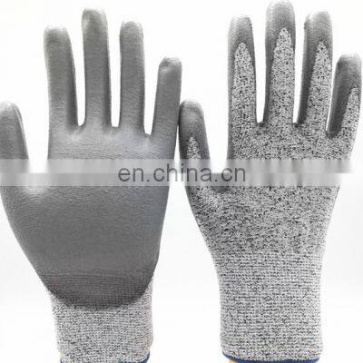 ZM Working Pu En388 Security Gloves Cut Resistant Construction carving glove