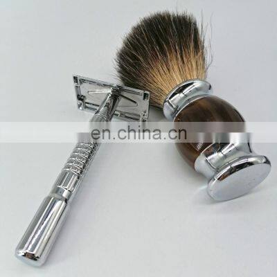 Classical Personal Touch Reusable Wholesale High Quality Shaving Kit Mens Barber Double Edge Razor photo-4