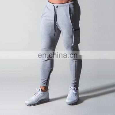 100% Cotton Sports Pants Slim Breathable Fitness Jogger Sweatpants With Pocket For Men