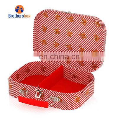 Paper Material and Paperboard Paper suitcase Type gift box with handle