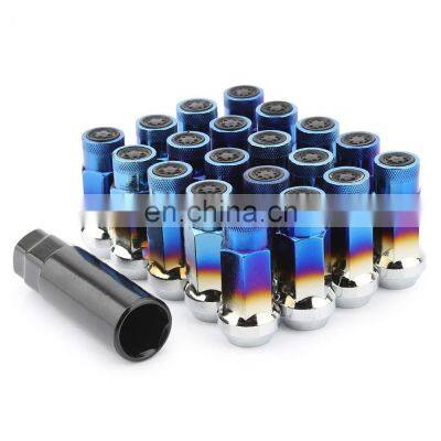 Titanium Alloy Wheel Nut Bolt, Blue Car Rims Wheel Bolt Nut photo-3