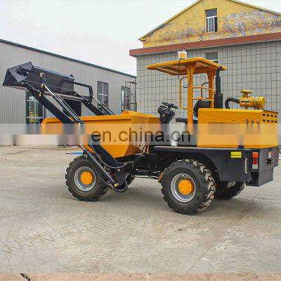 Multifunctional Constructed 5 Ton Site Dumper Agricultural Dumper Truck With Front Self Loading Bucket