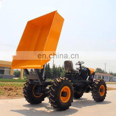 Factory direct farming garden wheeler mini dumper 1 ton 4WD ZY100 hydraulic tipping for sale