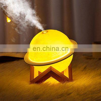 2021 New Style 3d Moon Ball Led Night Light Lamp Usb Humidifier Ultrasonic Diffuser Humidifiers