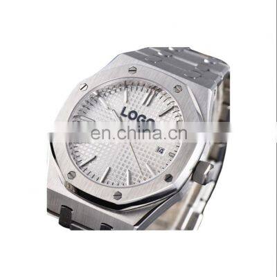 New Custom Logo Luxury Mens Stainless Steel Automatic Mechanical Watch Waterproof Watch