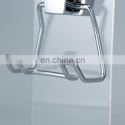 Powerful Vacuum Suction Cup Double Hooks Holder for Towel Robe and Loofah-Steel Double Hook for Bathroom and Kitchen Chrome photo-4