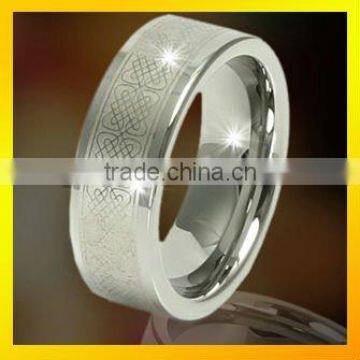  China supplier custom fashion tungsten men's ring