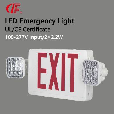 DF-2 UL LED Battery Backup Emergency Light Dual Head EXIT Sign Light