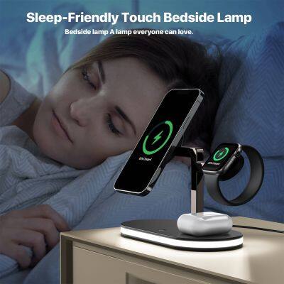 Wireless Charging Stand 15w Wireless Charger Charging Station for Multiple Devices Fast Charger Station Stand For IPhone
