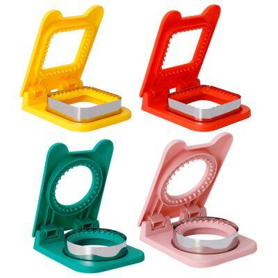 Creative Sandwich Cutter & Sealer with Protector Pocket Bread Mold for Lunch Box DIY Sealed Sandwich Cutter Maker Set