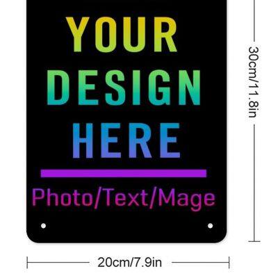 Custom Vintage Metal Tin Sign Customized Your Own Text Photo Funny Wall Art Personalized Metal Tin Sign for Bedroom Decoration Office