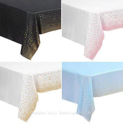 Wholesale Gold Dot Disposable Tablecloths - Waterproof & Oilproof for Birthday, Wedding & Party Decor