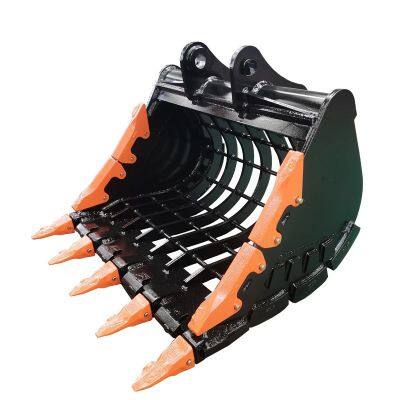 20 Ton Excavator Rock Sive Bucket Heady Duty Skeleton Buckets 1.0CBM photo-2