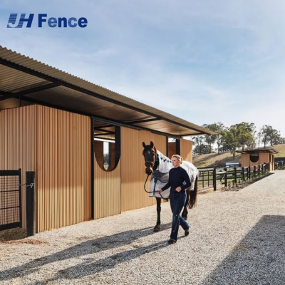 Außenbereich, starke, tragbare, modulare Pferdestallwände mit anpassbarem Design und hochwertigem Stil, 3D-Modellierung, für landwirtschaftliche Zwecke photo-6