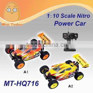 Mini Tudou MT-HQ716 27mHz 1:10 Scale Four-Wheel Drive High Speed 50 km/h Remote Control Off-Road Power Nitro Rc Car