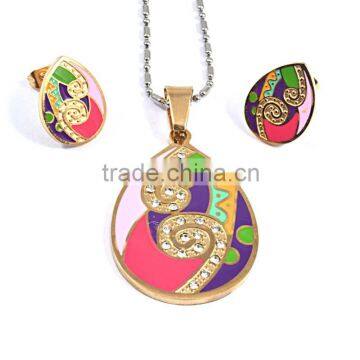 Jewellery Pendant Necklaces Drops Of Oil Colorful Fashion And Costume Jewelry Set