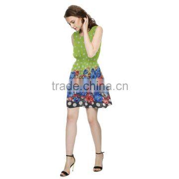 Hot Sales Wholesale Fashion Neck Design Fashion Chiffon Dress photo-4