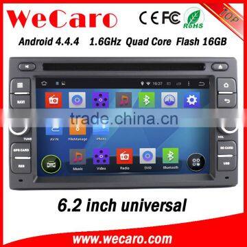 Wecaro WC-2U6008 android 4.4.4 2 din 6.2" made in china car dvd player universal gps bluetooth radio wifi 3g playstore