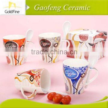 beautiful ceramic music mug with CE,SGS