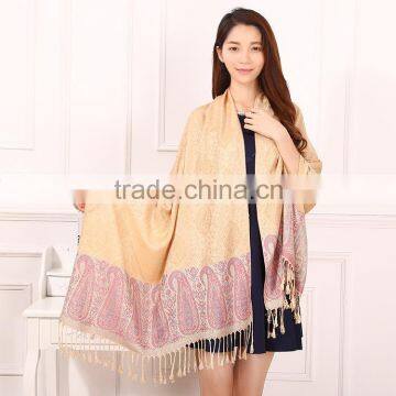 Newest Women Fashion Tassel Paisley Jacquard Scarf photo-2