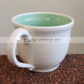 white and green ceramic mug,cheap ceramic mugs,ceramic eco coffee mugs with lids