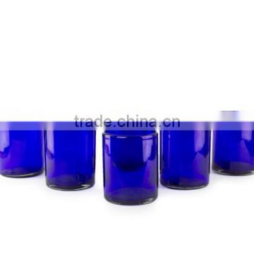 Blue glass cup set for home and party; Straight glass cup;glassware for tabletop