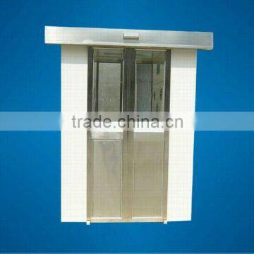 Air shower with automatic sliding doors for industry