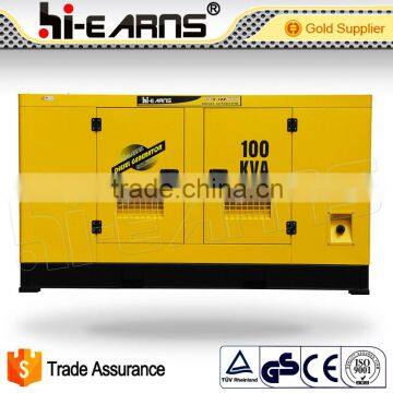 China Changzhou 100KVA Water Cooled China Diesel Generator Set