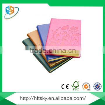 Customised printing logo soft cover paper eco friendly notebook