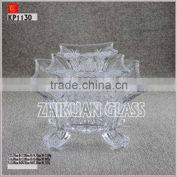 Hot Selling Cheapest 3 Sets Glass Plate/Glassware/Dinner Ware/Tableware Glass Bowl photo-2