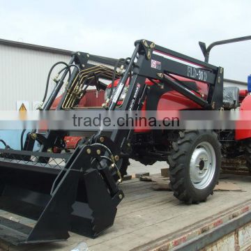 35HP mini tractor with front loader 4in1 bucket and backhoe,4cylinders,8F+2R shift,with Cabin,heater,fan,fork,blade