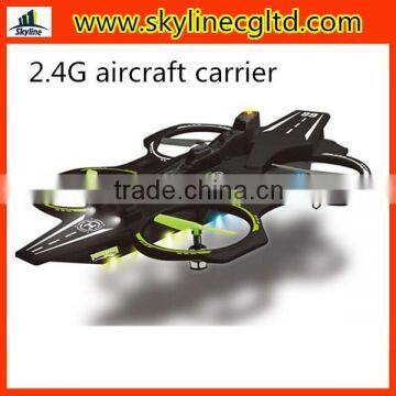 2.4GHZ control 4 channel aircraft carrier toy model with shining lights