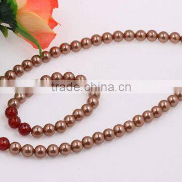 Latest Design Fashion Wholesale Women Jewellry Beads Pearl Jewelry Set Necklace And Bracelet