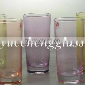 Handmade colored straight highball drinking glass wholesale