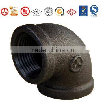 NPT thread black malleable cast iron pipe fittings ,90degree AMERICAN STANDARD THREADS pipe fitting elbow