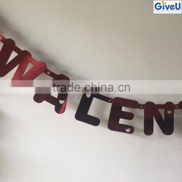 Europe Regional Feature 300gsm Coated Duplex Board with Grey Back Paper Letter Banner Happy Valentine's Day Paper Decor