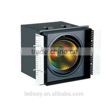 25W 35W 60W LEDWAY LED Indoor Single-head Trimless Grille Spot Lamp With Decoration Plat IP20