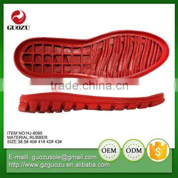 rubber sole type red color men sporty shoes sole