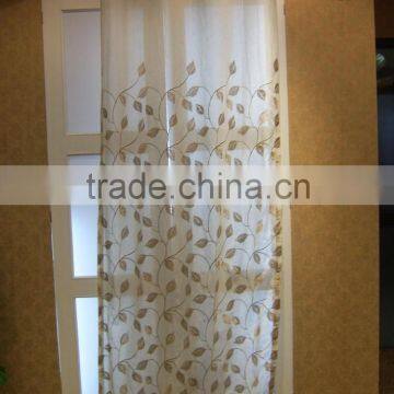 2015 top quality hot sale embroidered poly linen windows sheer curtain