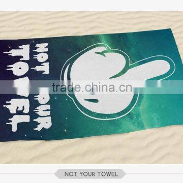 China factory printing summer sea logo beach towel with high quality