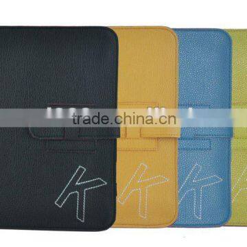 For leather ipad case with stand holder and strap