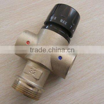  china supplier manufacturer 1 1/4" brass thermostat mixer valve