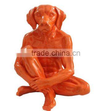 Resin Human Body With Dog Head Statue,creative Statue photo-3